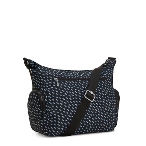 Black Kipling Gabbie Printed Crossbody Bags | AE659JYEP