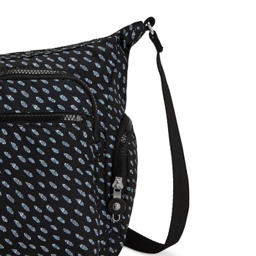 Black Kipling Gabbie Printed Crossbody Bags | AE659JYEP