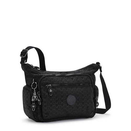 Black Kipling Gabbie Small Printed Crossbody Bags | AE132YMPQ