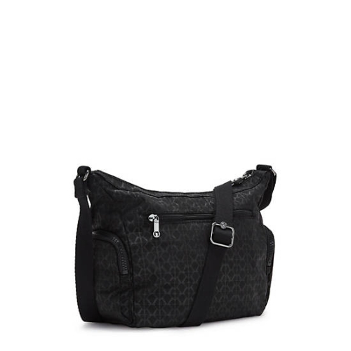 Black Kipling Gabbie Small Printed Crossbody Bags | AE132YMPQ