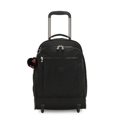 Black Kipling Gaze Classic Large Rolling Backpacks | AE381AKVC