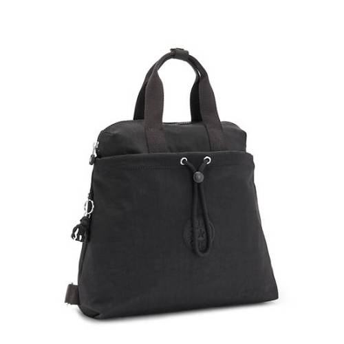 Black Kipling Goyo Medium Tote Backpacks | AE912QPRS