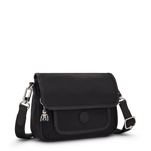 Black Kipling Inaki Crossbody Bags | AE437YCQM