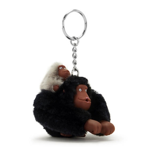 Black Kipling Mom And Baby Fashion Sven Monkey Keychains | AE482VWBH