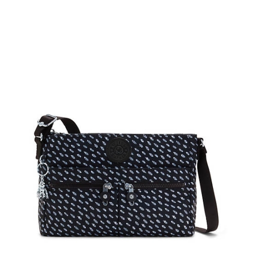 Black Kipling New Angie Printed Crossbody Bags | AE064UNWZ