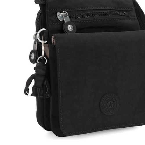 Black Kipling New Eldorado Crossbody Bags | AE947EYVG