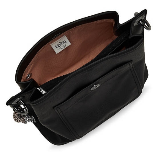 Black Kipling Thais Shoulder Bags | AE092ZEPV