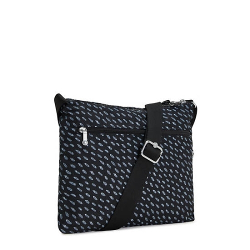 Black White Kipling Alvar Printed Crossbody Bags | AE730OMTB