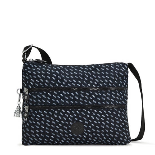 Black White Kipling Alvar Printed Crossbody Bags | AE730OMTB