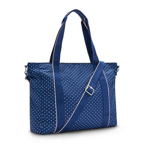 Blue Kipling Asseni Printed Tote Bags | AE761ZDWM