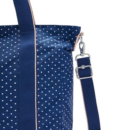 Blue Kipling Asseni Printed Tote Bags | AE761ZDWM