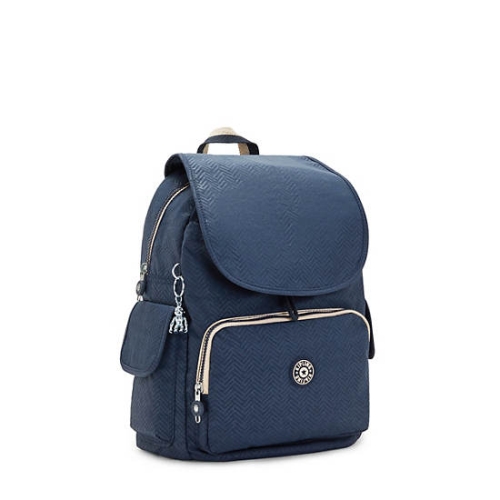 Blue Kipling City Pack Medium Printed Backpacks | AE284JACZ