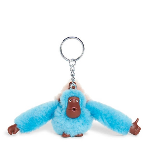 Blue Kipling Mom And Baby Classic Monkey Keychains | AE927ESNL