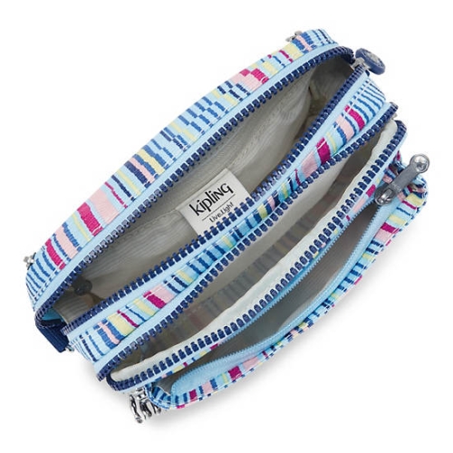 Blue Multicolor Kipling Abanu Multi Printed Convertible Crossbody Bags | AE296GCMY