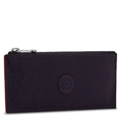 Blue Red Silver Kipling Brion Card Case Pouches | AE549CFSV