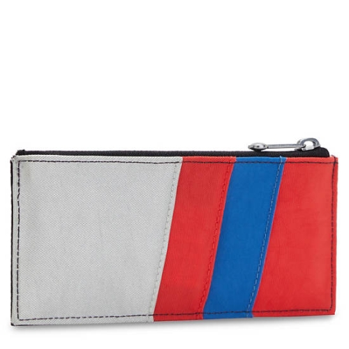 Blue Red Silver Kipling Brion Card Case Pouches | AE549CFSV