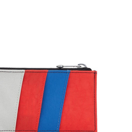 Blue Red Silver Kipling Brion Card Case Pouches | AE549CFSV