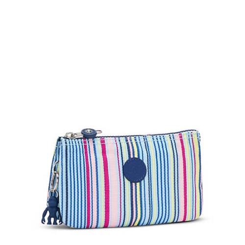 Blue White Kipling Creativity Large Printed Pouches | AE601YKRE