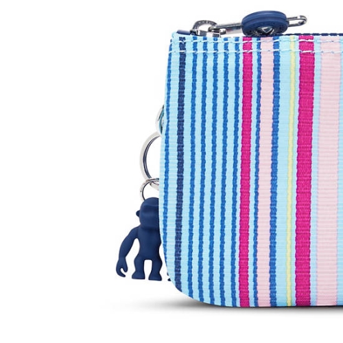 Blue White Kipling Creativity Large Printed Pouches | AE601YKRE