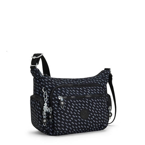 Blue White Kipling Gabbie Small Printed Crossbody Bags | AE481VIEU