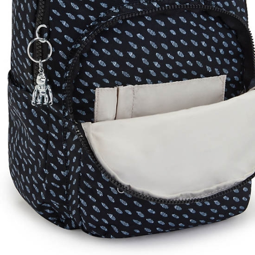 Blue White Kipling Seoul Small Printed Tablet Backpacks | AE842TVOK