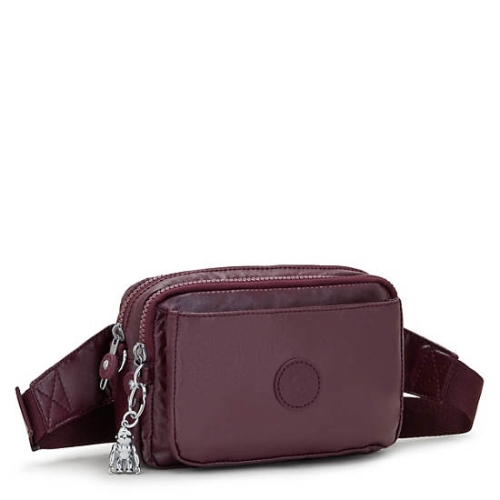 Burgundy Kipling Abanu Multi Metallic Convertible Crossbody Bags | AE340WZUJ