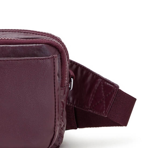 Burgundy Kipling Abanu Multi Metallic Convertible Crossbody Bags | AE340WZUJ