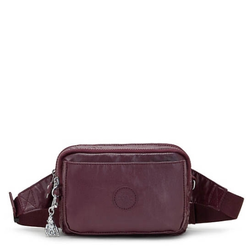 Burgundy Kipling Abanu Multi Metallic Convertible Crossbody Bags | AE340WZUJ