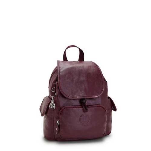 Burgundy Kipling City Pack Mini Classic Metallic Backpacks | AE428CLKZ