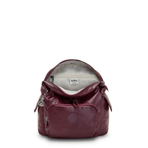 Burgundy Kipling City Pack Mini Classic Metallic Backpacks | AE428CLKZ