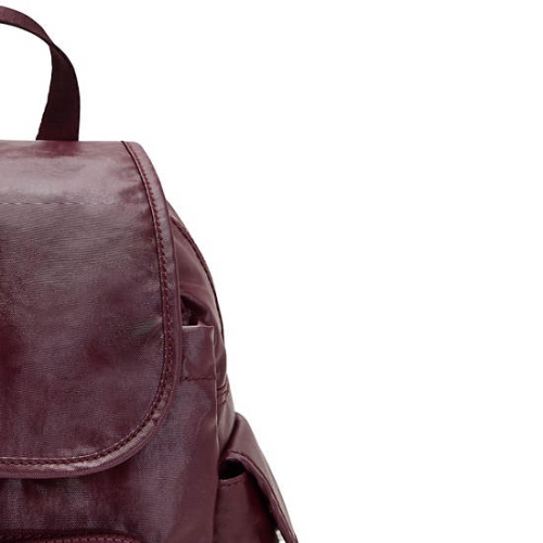 Burgundy Kipling City Pack Mini Classic Metallic Backpacks | AE428CLKZ