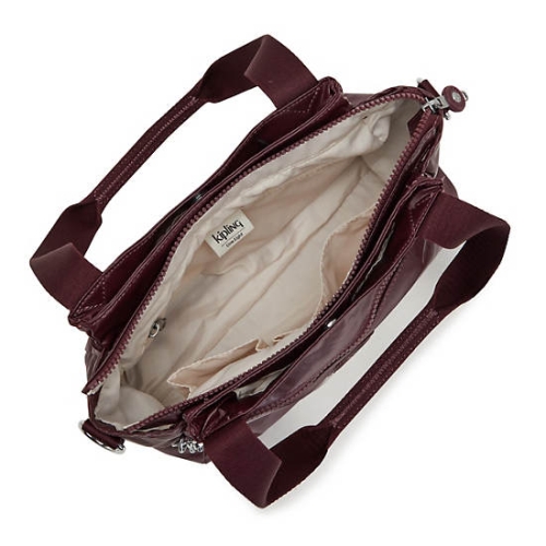 Burgundy Kipling Elysia Metallic Shoulder Bags | AE023GDPN