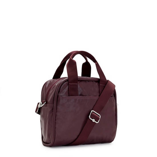 Burgundy Kipling Hadya Metallic Shoulder Bags | AE829GYJF