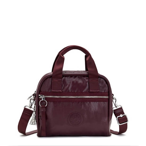 Burgundy Kipling Hadya Metallic Shoulder Bags | AE829GYJF