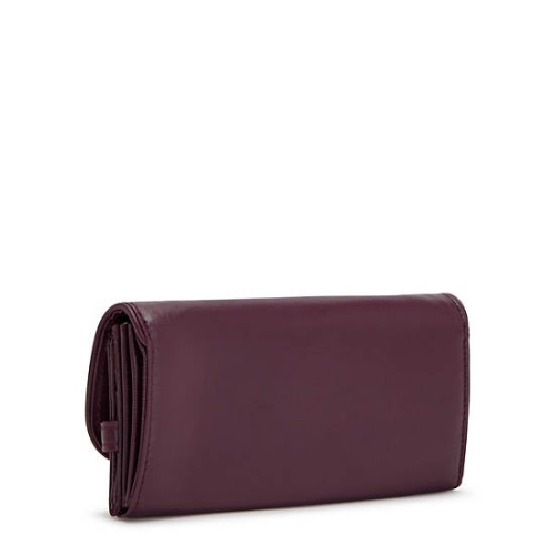 Burgundy Kipling Money Land Metallic Snap Wallets | AE925AQLT