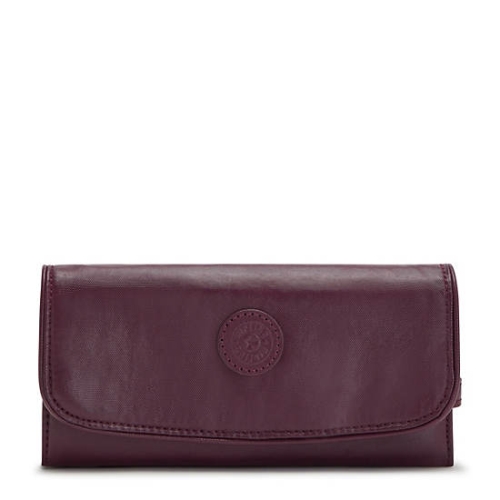 Burgundy Kipling Money Land Metallic Snap Wallets | AE925AQLT