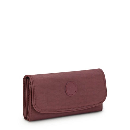 Burgundy Kipling Money Land Snap Wallets | AE721AZEK