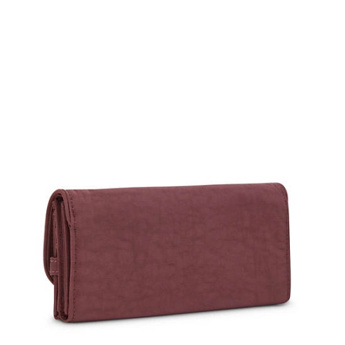 Burgundy Kipling Money Land Snap Wallets | AE721AZEK