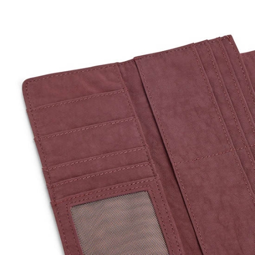 Burgundy Kipling Money Land Snap Wallets | AE721AZEK