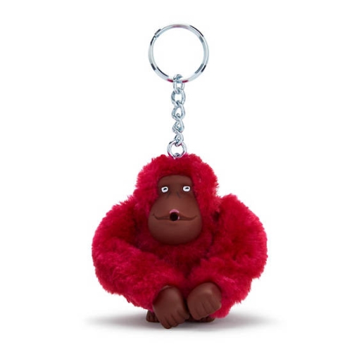 Burgundy Kipling Sven Monkey Keychains | AE849HWSU
