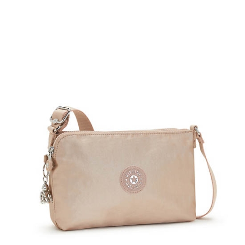 Gold Kipling Boyd Metallic Crossbody Bags | AE430HVDG