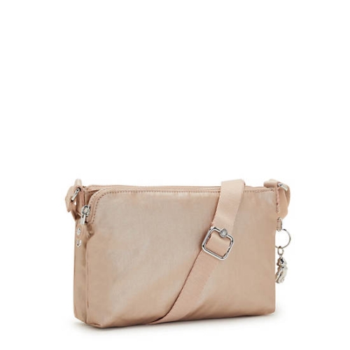 Gold Kipling Boyd Metallic Crossbody Bags | AE430HVDG