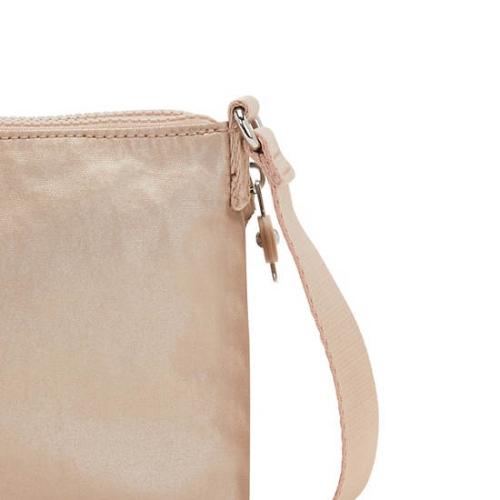 Gold Kipling Boyd Metallic Crossbody Bags | AE430HVDG