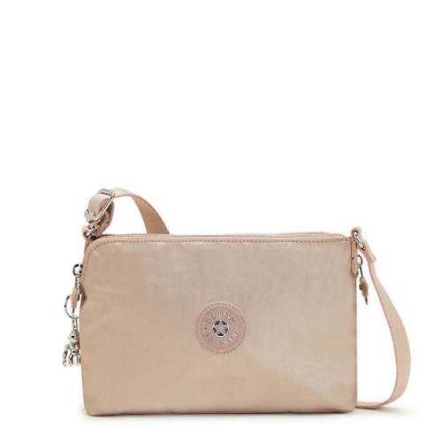 Gold Kipling Boyd Metallic Crossbody Bags | AE430HVDG