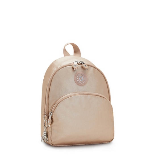 Gold Kipling Paola Small Metallic Backpacks | AE857NALV