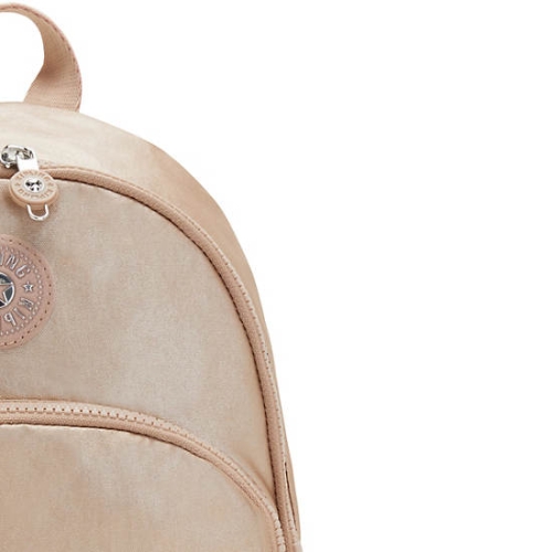 Gold Kipling Paola Small Metallic Backpacks | AE857NALV