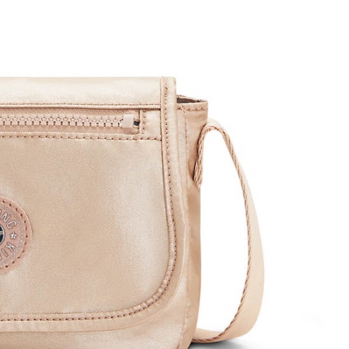 Gold Kipling Sabian Metallic Crossbody Mini Bags | AE974GCOT