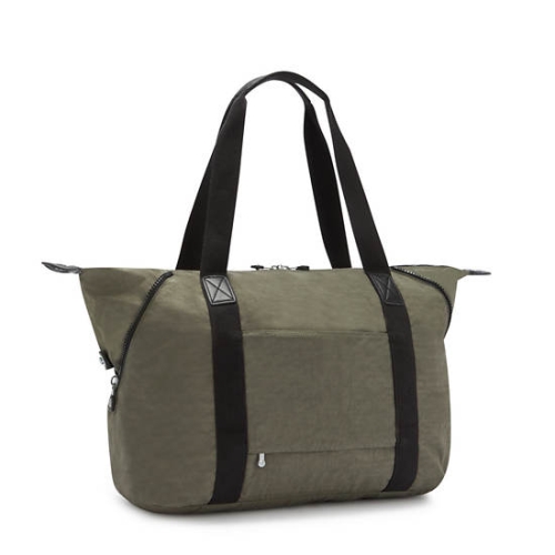 Green Kipling Art Medium Iconic Tote Bags | AE173FUDH