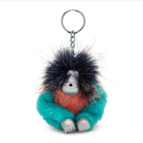 Green Kipling Fun Hair Sven Monkey Keychains | AE710BTMY