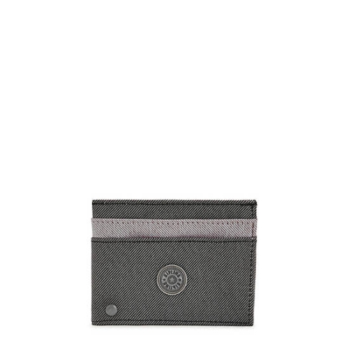 Grey Black Kipling Jonas Card Case Pouches | AE587MXKG
